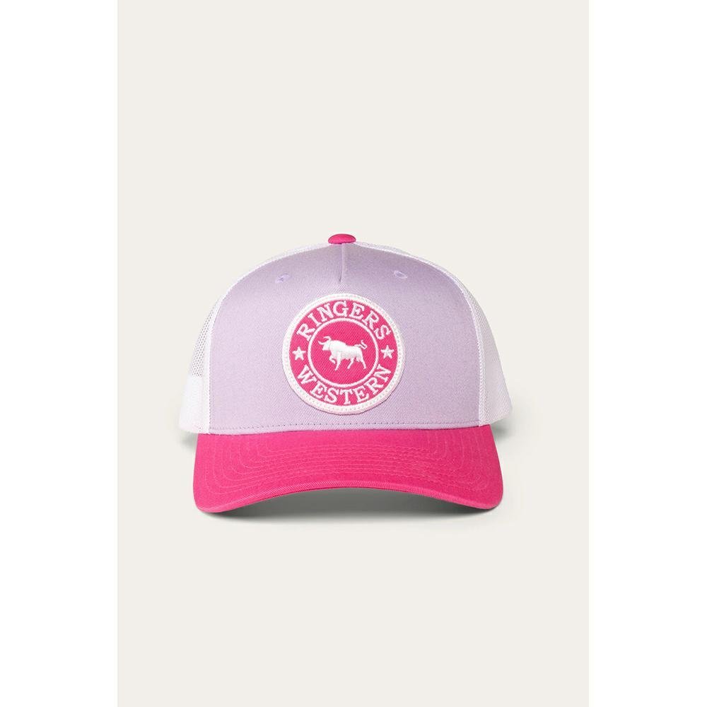 Ringers Western Signature Bull Kids Trucker Cap - Lilac/Candy