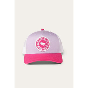 Ringers Western Signature Bull Kids Trucker Cap - Lilac/Candy