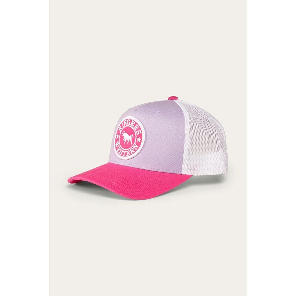 Ringers Western Signature Bull Kids Trucker Cap - Lilac/Candy