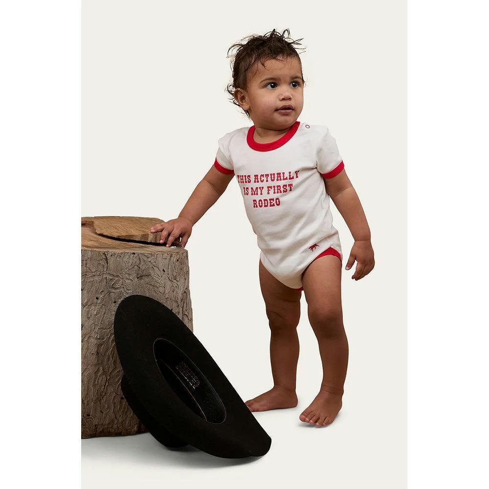 Ringers Western First Rodeo Baby Romper
