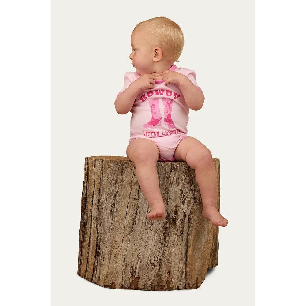 Ringers Western Howdy Cowgirl Short Sleeve Baby Romper