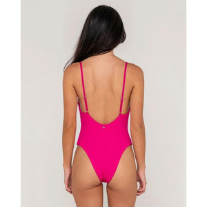 Rusty Sandalwood Low Back One Piece Swimsuit