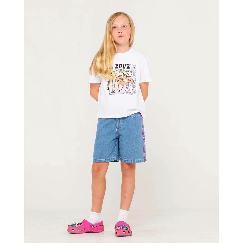 Rusty Flip Girl Wide Denim Jort