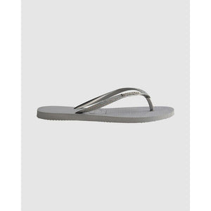 Havaianas Slim Metal Logo Glitter Ice Grey - Kids