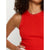 Kivari Tallulah High Neck Crop Tank - Red