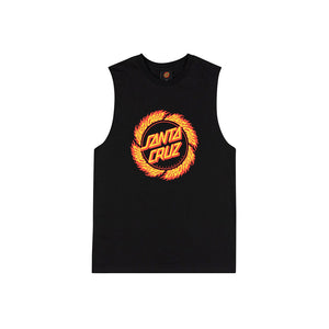 Santa Cruz Flame Ringed Dot Boys Muscle T-Shirt