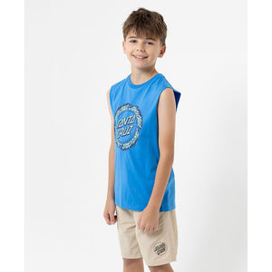Santa Cruz Flame Ringed Dot Boys Muscle T-Shirt