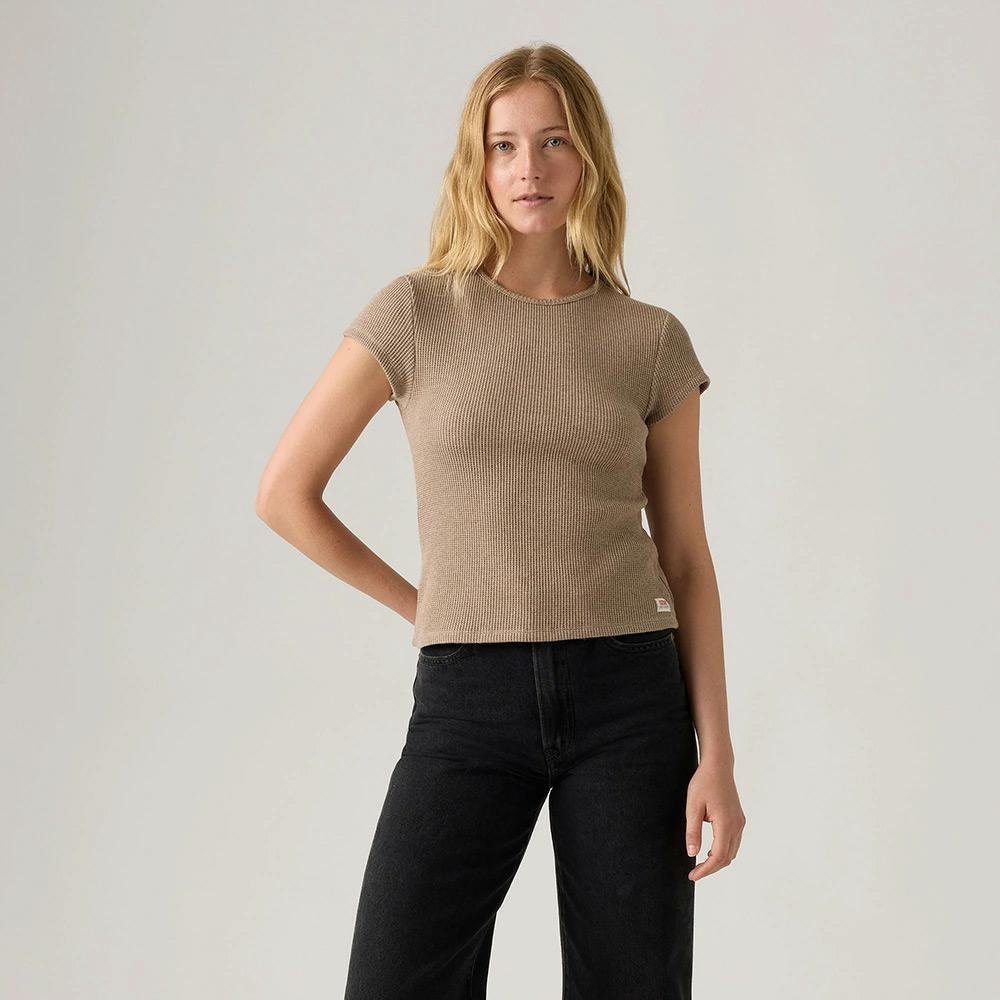 Levis Dry Goods Waffle Cap-Sleeve Tee