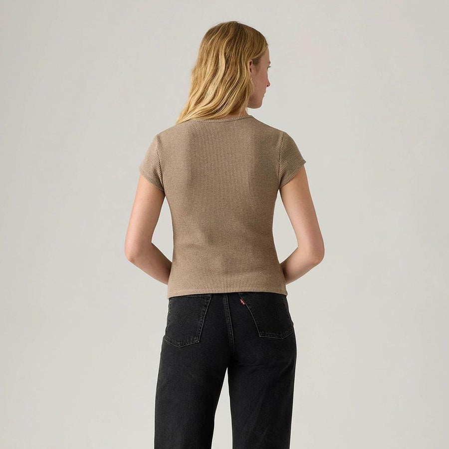 Levis Dry Goods Waffle Cap-Sleeve Tee
