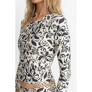 Rhythm Sundance Floral Long Sleeve Surf Top