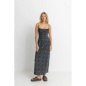 Rhythm Fleur Floral Gathered Maxi Dress