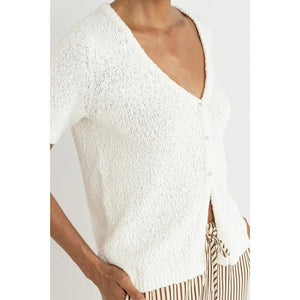 Rhythm Adele Short Sleeve Knit Cardigan