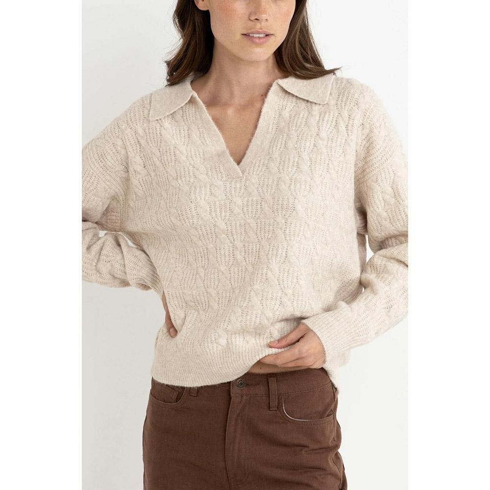 Rhythm Lexie V-Neck Collared Jumper