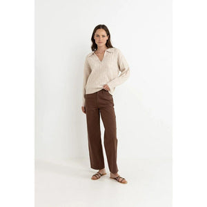 Rhythm Lexie V-Neck Collared Jumper