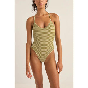 Rhythm Cove Stripe Cross Back One Piece