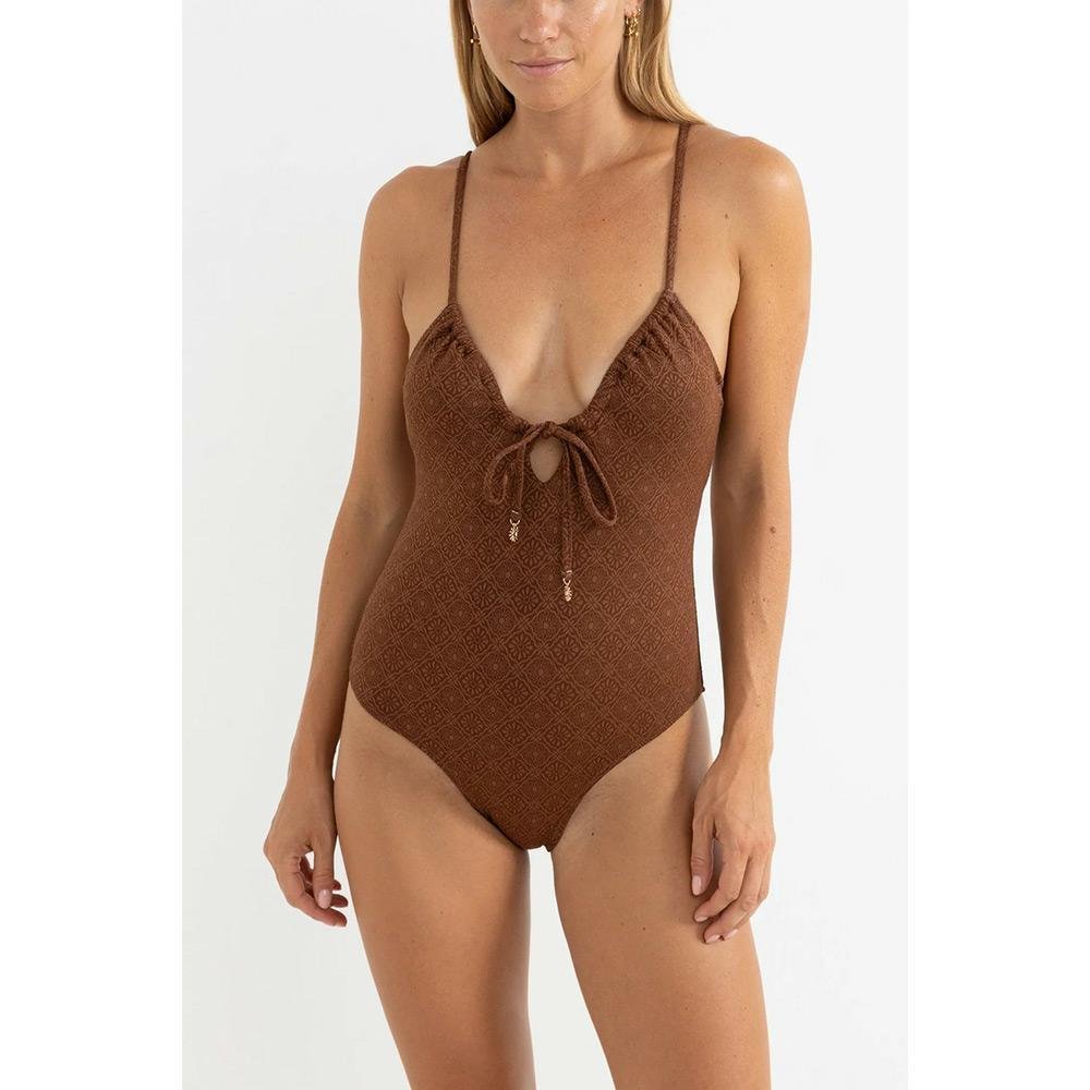 Rhythm Sunset Tie Front One Piece
