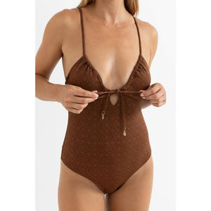Rhythm Sunset Tie Front One Piece