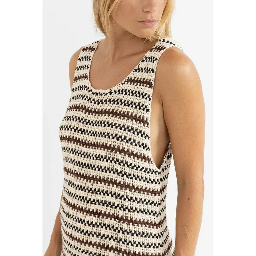 Rhythm Tami Stripe Scoop Neck Mini Dress