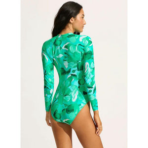 Seafolly Secret Garden Zip Front Surf Suit