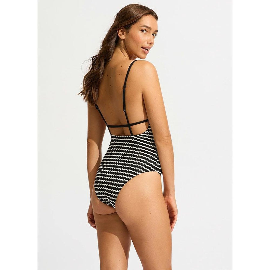 Seafolly Mesh V Neck One Piece