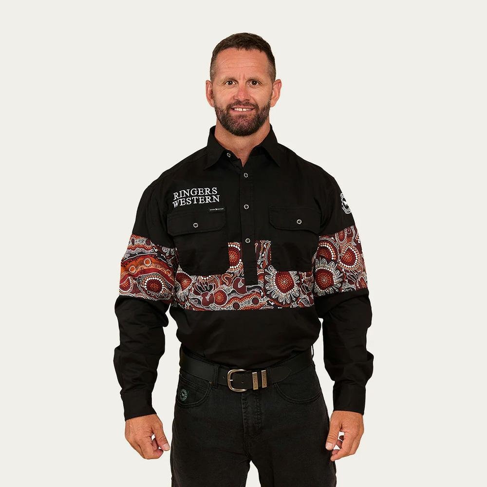 Ringers Western Walkabout Warrior Half Button Work Shirt