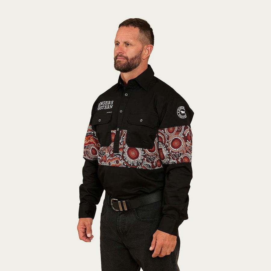 Ringers Western Walkabout Warrior Half Button Work Shirt
