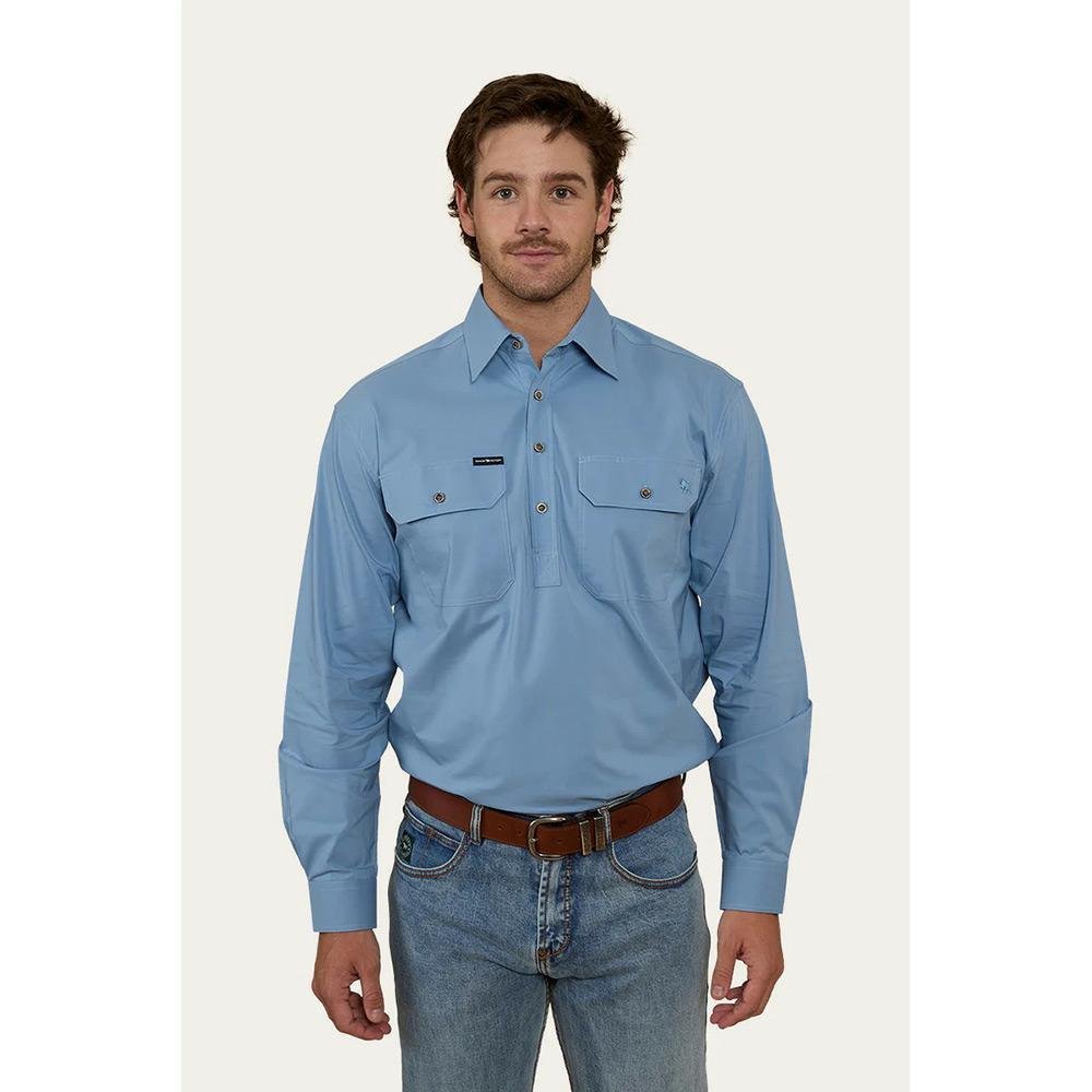 Ringers Western King River Half Button Coolmax Work Shirt