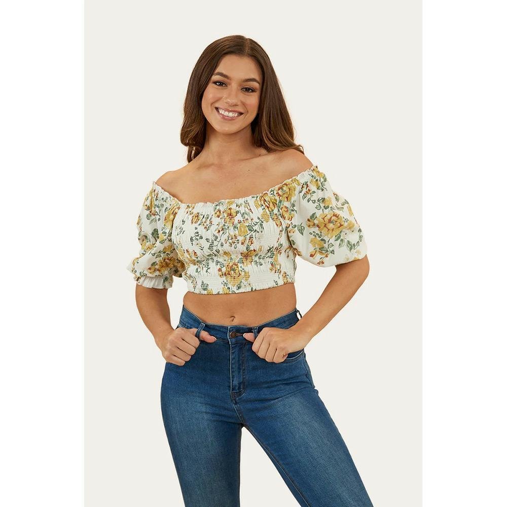 Ringers Western Rosabel Shirred Top
