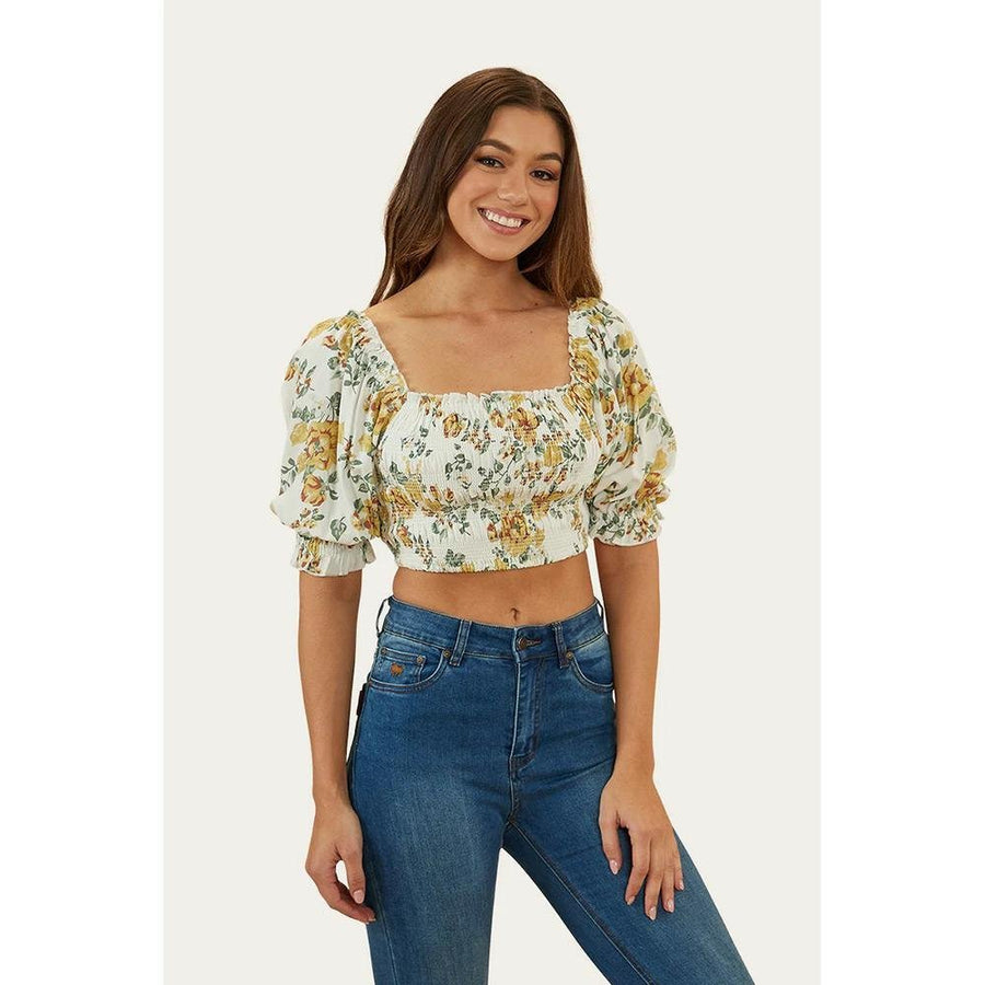 Ringers Western Rosabel Shirred Top