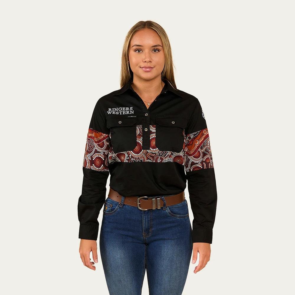 Ringers Western Walkabout Warrior Half Button Work Shirt
