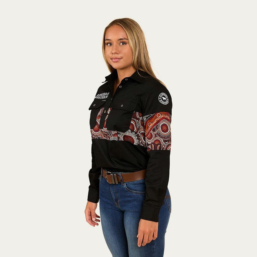Ringers Western Walkabout Warrior Half Button Work Shirt