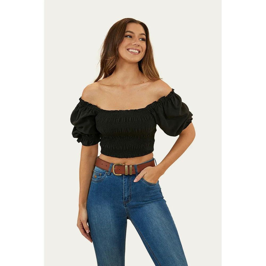 Ringers Western Rosabel Shirred Top