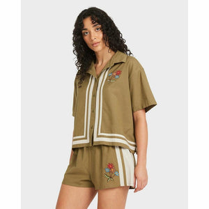 RVCA Mel G Button Down Short Sleeve Shirt