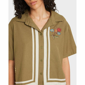 RVCA Mel G Button Down Short Sleeve Shirt