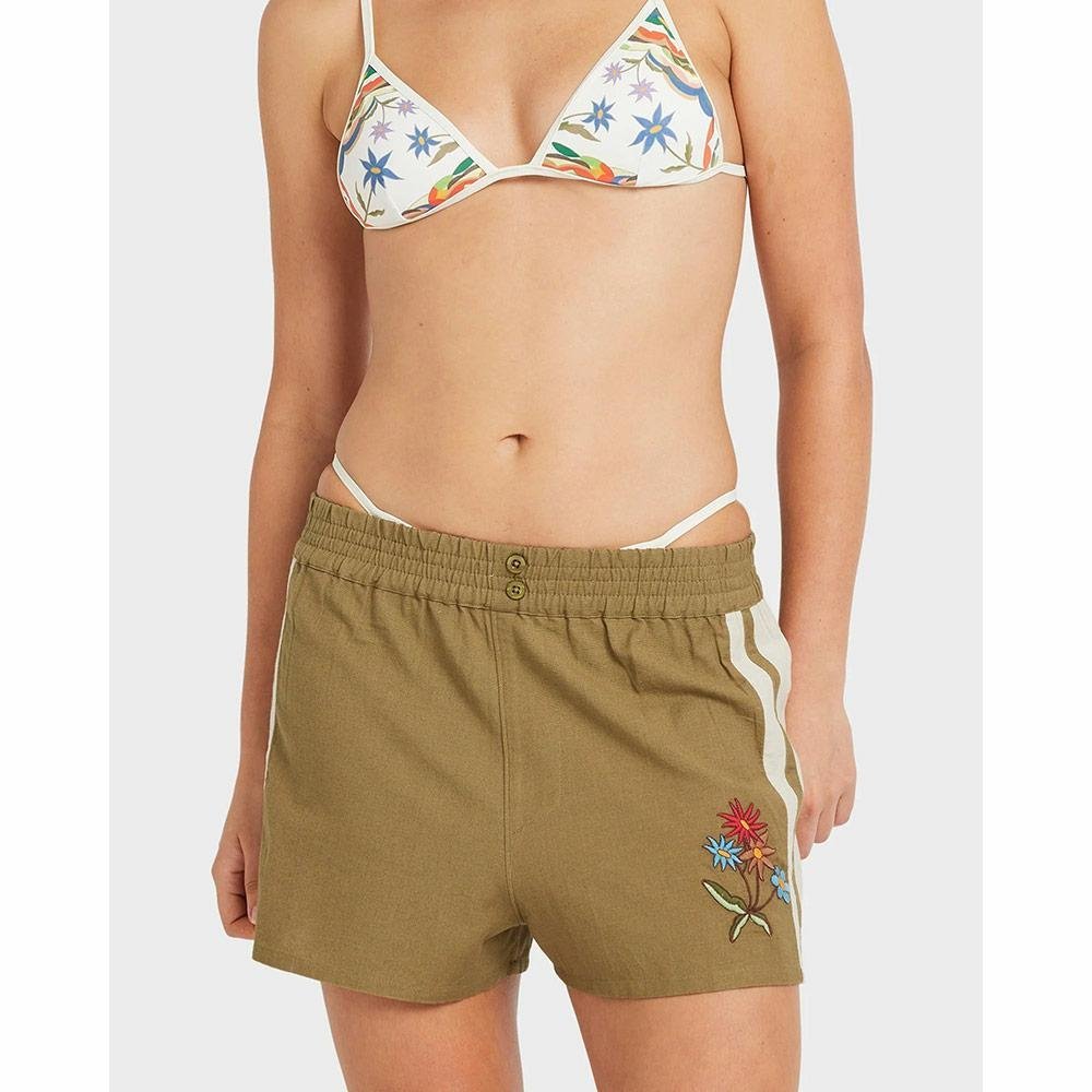 Rvca Mel G Elastic Waist Shorts