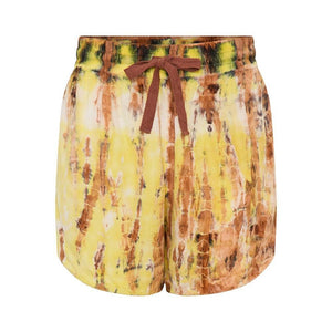 One Teaspoon Tropical Satin Hand Printed Shorts