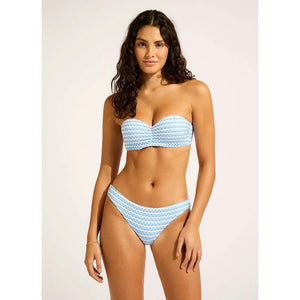 Seafolly Mesh Effect Bustier Bandeau Bikini Top