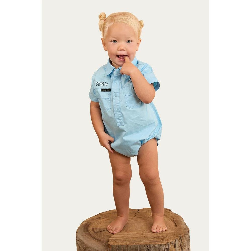 Ringers Western Ringers Short Sleeve Work Shirt Romper