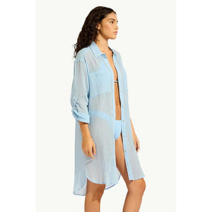 Seafolly Crinkle Twill Beach Shirt