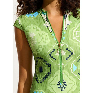 Seafolly Kasbah Zip Front One Piece