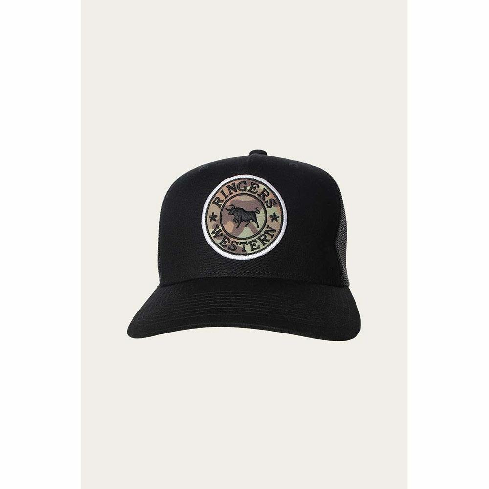 Ringers Western Signature Bull Trucker Cap - Black Camo