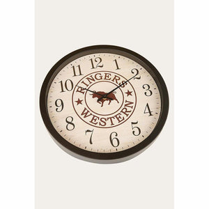 Ringers Western On Time Is Late 16" Clock