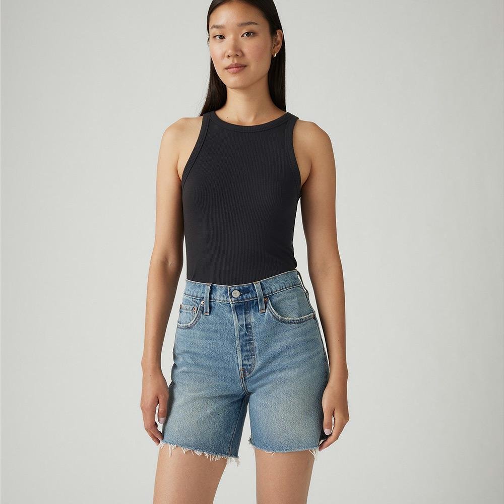 Levis 501 High Rise Mid Thigh Jean Shorts - Ticked and Untied