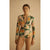 Aur Ocea Ibisco Ruched Long Sleeve One Piece