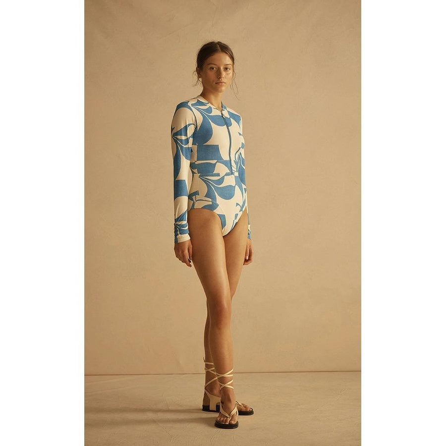 Aur Ocea Ipanema Panelled Long Sleeve One Piece