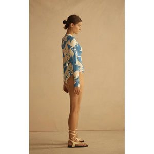 Aur Ocea Ipanema Panelled Long Sleeve One Piece