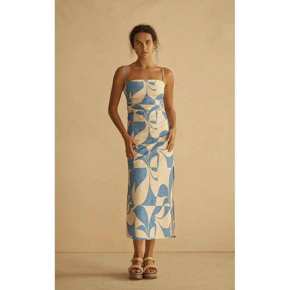 Aur Ocea Ipanema Ruched Slip Dress