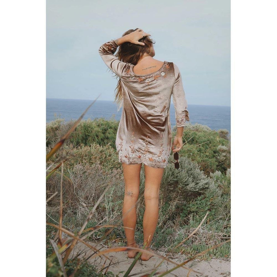 Barefoot Blonde Hendrix Tunic - Mocha