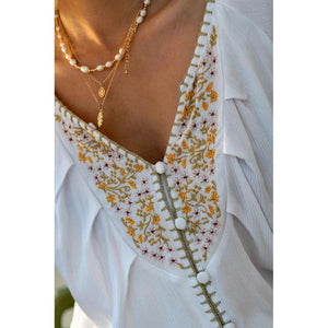 Barefoot Blonde Lexi Embroidered Blouse