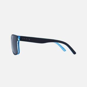 Carve Crimson Polarized Matte Black and Cyan Frame Sunglasses